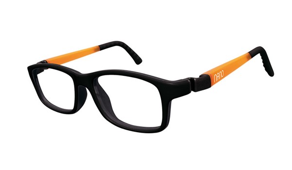 Nano Crew Glow 3.0 Kids Eyeglasses Matt Black/Glowing Orange 