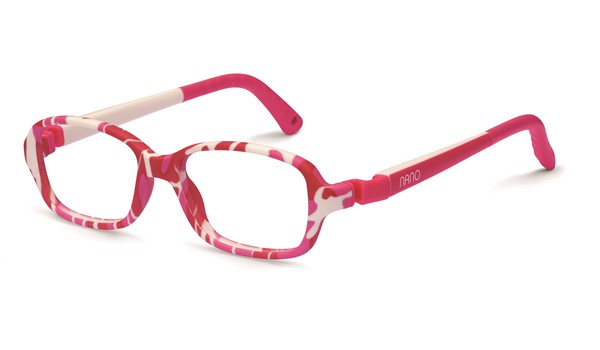 Nano NAO50055  Re-Play Kids Eyeglasses Camouflage Pink/White Eye Size 42-15 (2-4 Years)