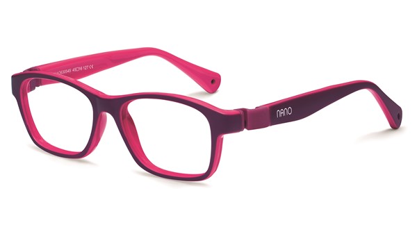 Nano NAO630547 Gaikai Kids Eyeglasses Mat Dk Purple/Fuchsia Eye Size 47-16 (6-8 Years)     