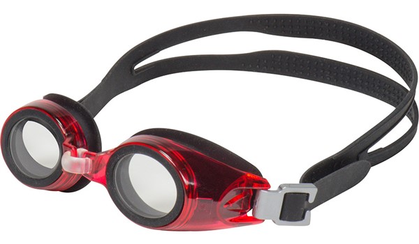 Leader xRx Eyeglasses Custom Rx-able Kids Swim Goggle Junior w/Rx Cherry/Black