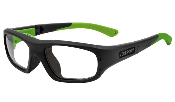 Versport VX985210 Zeus Kids Sports Goggles Mt Black/Green Eye Size 52-18