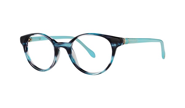 Lilly Pulitzer Carlton Girls Eyeglasses Sky Havana