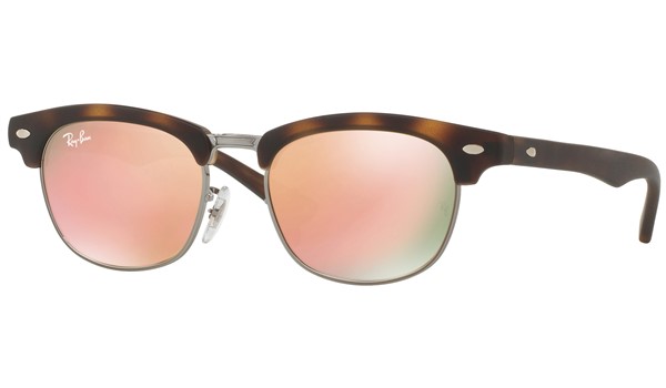 Ray-Ban Junior Clubmaster RJ9050S Kids Sunglasses Tortoise/Copper Mirror Lenses 70182Y