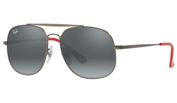 Ray-Ban Junior RJ9561S Kids Sunglasses Matte Gunmetal/Grey Mirror Silver Gradient Lenses 250/88