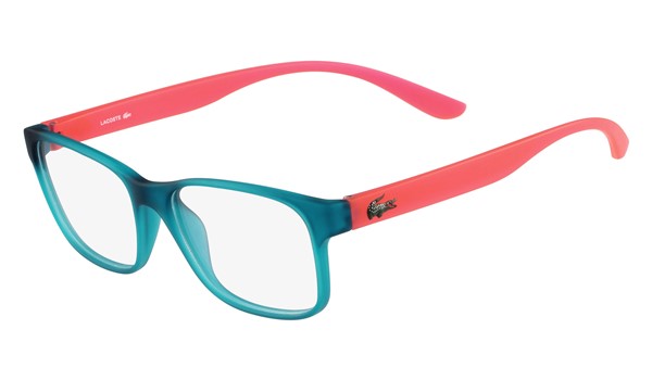 Lacoste L3804B-444 Kids Eyeglasses Aqua Matte with Starphospho Temples 