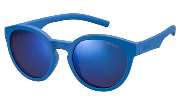 Polaroid Kids PLD-8019/S Sunglasses Polarized  0ZDI-JY Blue/Gray Blue Mirror