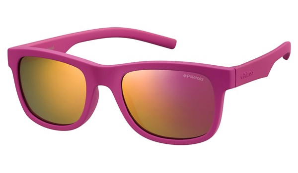 Polaroid Kids PLD-8020/S Sunglasses Polarized 0CYQ-AI Dark Pink/Brown Mirror