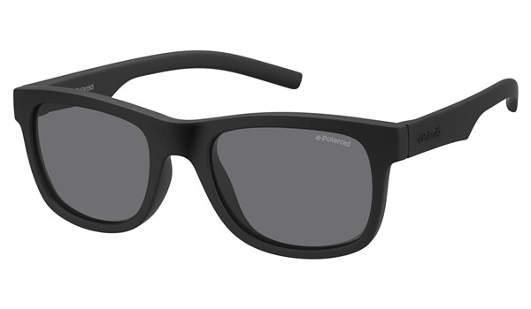 Polaroid Kids PLD-8020/S Sunglasses Polarized 0YYV-Y2 Rubber Black/Grey