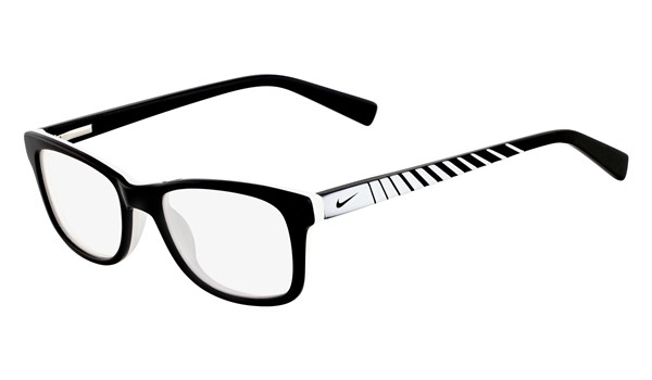 Nike 5509-010 Kids Eyeglasses Black/White Black