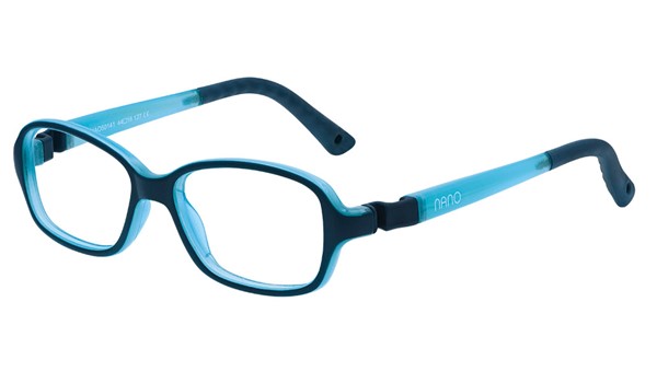 Nano NAO50041 Re-Play Kids Eyeglasses Matte Navy/Glowing Blue Eye Size 42-15 (2-4 Years)