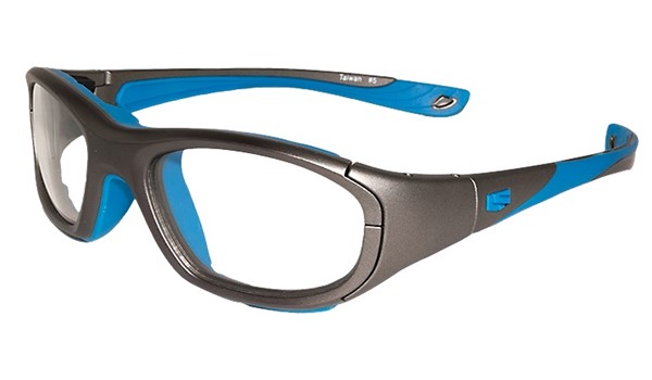 Rec Specs Liberty Sport RS-40 Protective Kids Glasses Matte Grey/Cyan #322