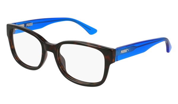 Puma Junior Kids Eyeglasses PJ0002O-008 Havana/Light Blue