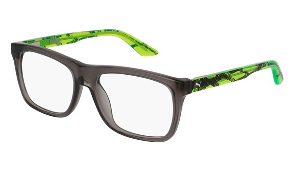 Puma Junior Kids Eyeglasses PJ0008O-003 Grey/Green