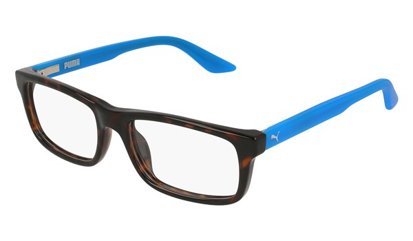 Puma Junior Kids Eyeglasses PJ0009O-008 Havana/Light Blue