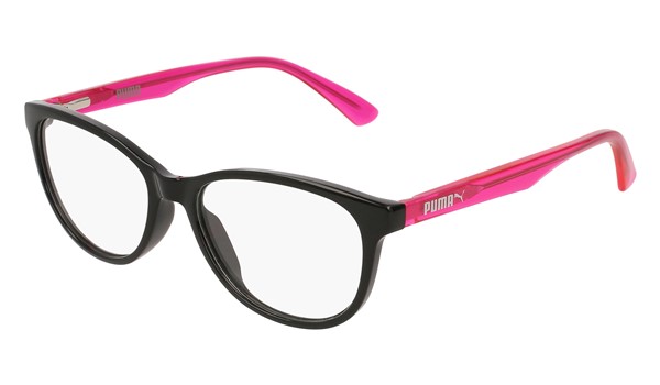 Puma Junior Kids Eyeglasses PJ0018O-002 Black/Fuchsia