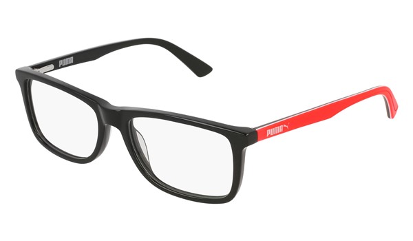 Puma Junior Kids Eyeglasses PJ0020O-005 Black/Red