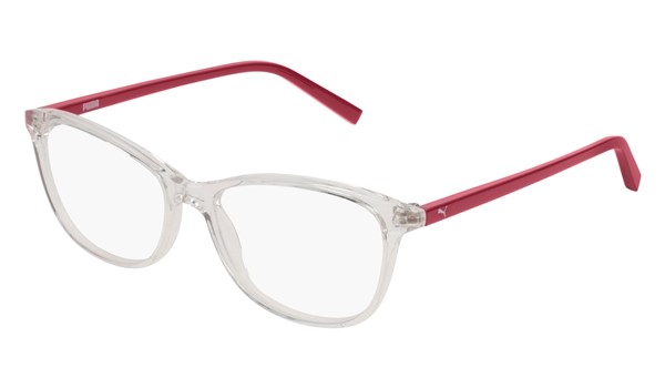 Puma Junior Kids Eyeglasses PJ0033O-003 Crystal/Red