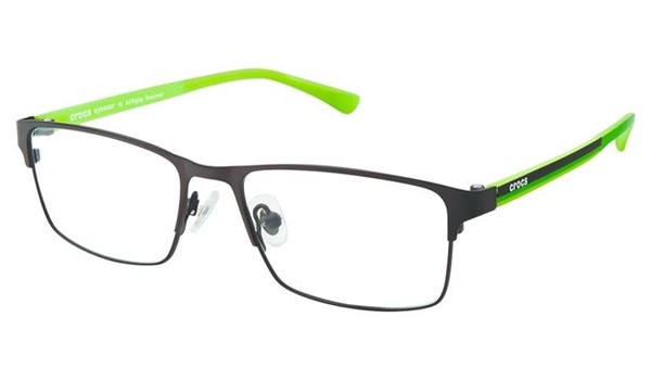 Crocs JR077 Kids Eyeglasses 80GN Grey/Green