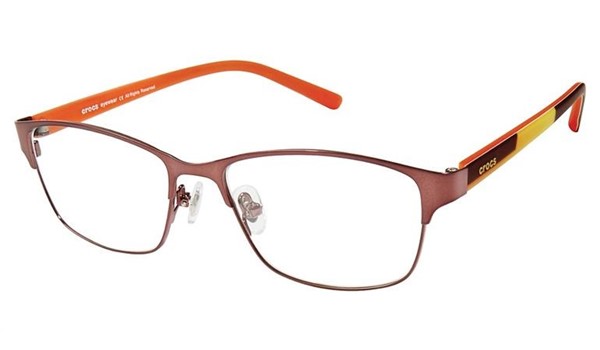 Crocs JR6038 Kids Eyeglasses 40OE Brown/Orange