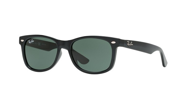 Ray-Ban Junior New Wayfarer RJ9052S Sunglasses Black/Green Lenses 100/71