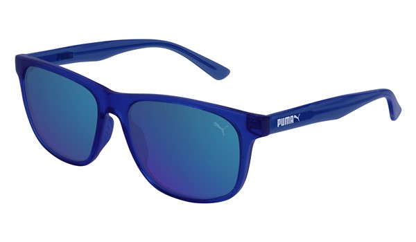 Puma Junior Kids Sunglasses PJ0025S-005 Blue/Blue Mirror Lenses