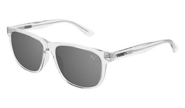 Puma Junior Kids Sunglasses PJ0025S-007 Crystal/Silver Mirror Lenses 