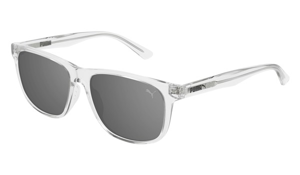 Puma Junior Kids Sunglasses PJ0025S-007 Crystal/Silver Mirror Lenses