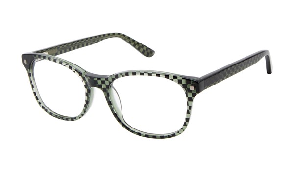 ZUMA ROCK ZR006 Boys Glasses OLI Olive/Black Checkered Print 