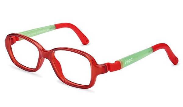 Nano Replay Glow 3.0 Kids Eyeglasses Crystal Red/Glowing Green 