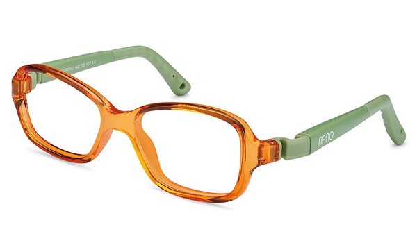 Nano Replay Kids Eyeglasses Crystal Orange/Green 