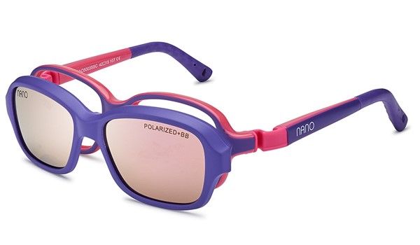 Nano Replay Solar Clip 3.0 Kids Sunglasses Matte Purple/Pink