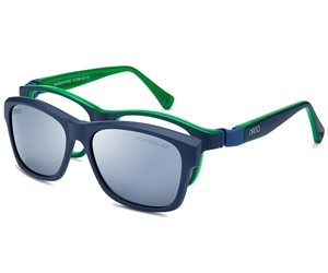 Nano Gaikai Solar Clip 3.0 Kids Eyeglasses Matte Blue/Green 