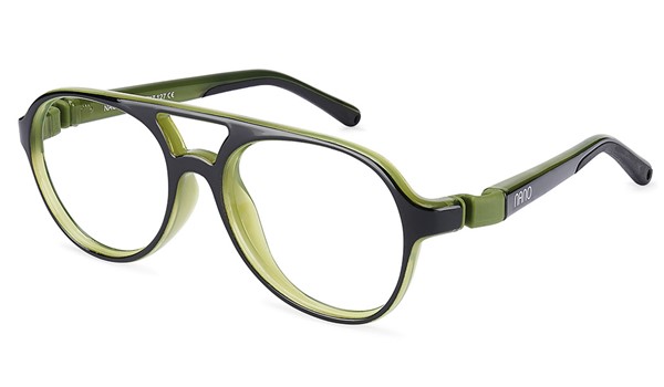 Nano Gran Turismo Kids Eyeglasses Crystal Black/Khaki