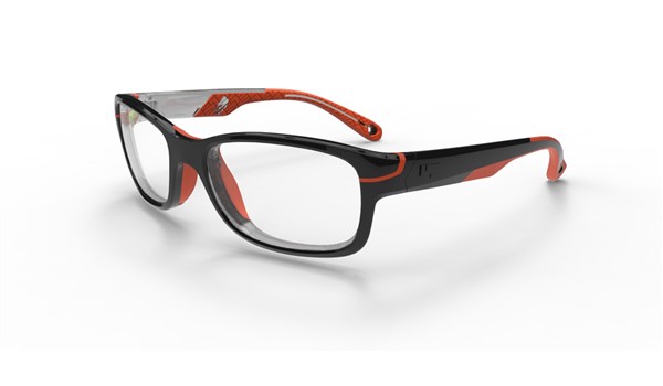 Rec Specs Liberty Sport  Z8-Y10 Kids Indesctructible Eyeglasses Shiny Black/Orange #253