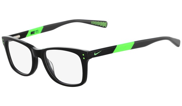 5538-001 Kids Eyeglasses Black Flash Lime - Optiwow