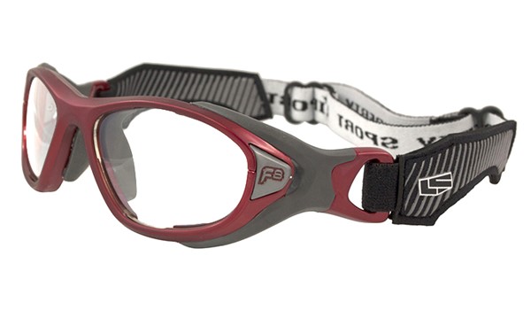 Rec Specs Liberty Sport Helmet Spex Protective Kids Glasses Metallic Crimson #710