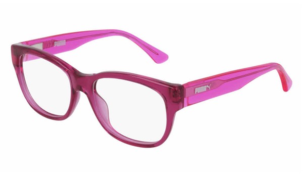 Puma Junior Kids Eyeglasses PJ0003O-008 Burgundy/Fuchsia