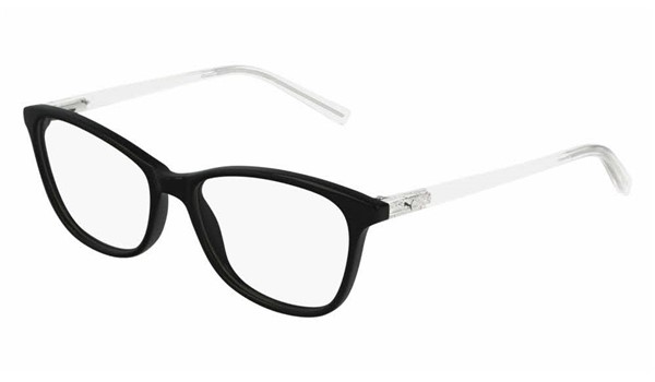 Puma Junior Kids Eyeglasses PJ0033O-005 Black/Crystal