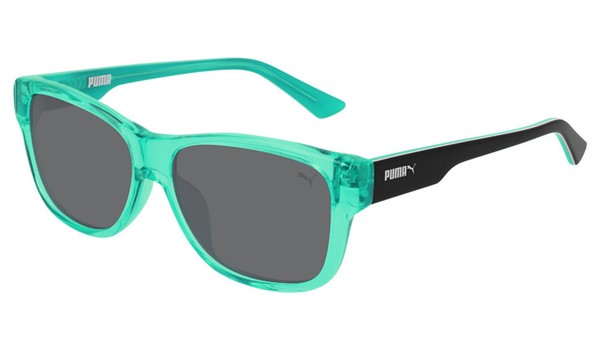 Puma Junior Kids Sunglasses PJ0004S-012 Green/Black Smoke Lens