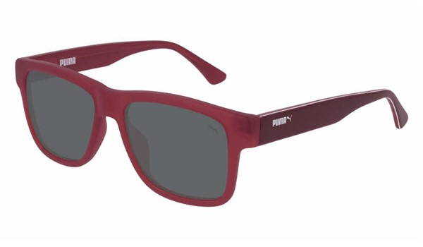 Puma Junior Kids Sunglasses PJ0001S-010 Red/Burgundy Smoke Lens