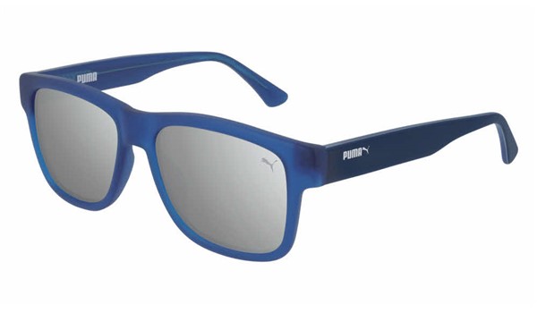 Puma Junior Kids Sunglasses PJ0001S-011 Blue Silver Mirror Lens