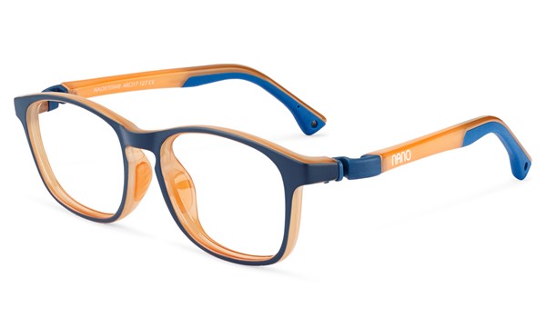 Nano Power Up Glow 3.0 Kids Eyeglasses Navy/Orange Glow