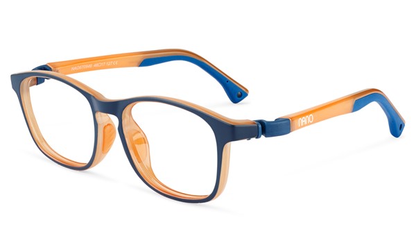 Nano Power Up Glow 3.0 Kids Eyeglasses Navy/Orange Glow 