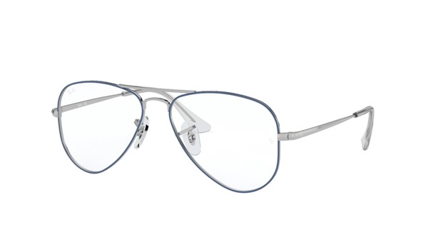 Ray-Ban Junior Aviator RY1089-4074 Children's Glasses Silver on Top Light Blue