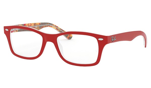 Ray-Ban Junior RY1531-3804 Children's Glasses Red on Texture Red Brown
