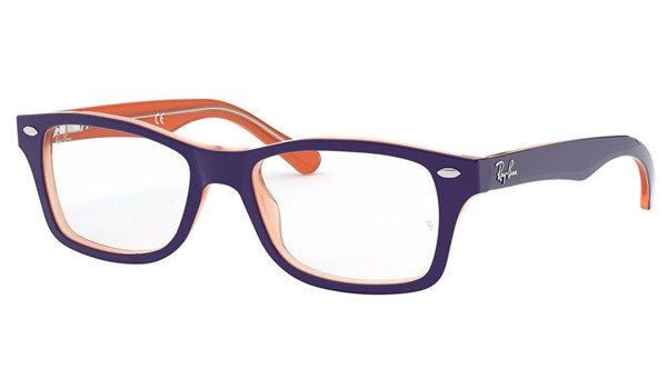 Ray-Ban Junior RY1531-3762 Children's Glasses Orange Transp on Blue