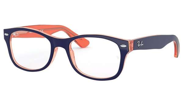 Ray-Ban Junior RY1528-3762 Kids Glasses Orange Trasp on Top Blue