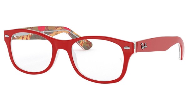 Ray-Ban Junior RY1528-3804 Kids Glasses Red on Texture Red Brown