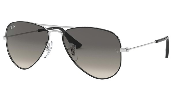 Ray-Ban Junior Aviator RJ9506S-271/11 Sunglasses Black On Silver