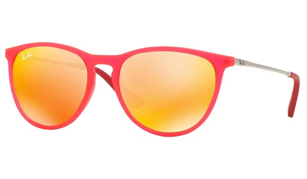 Ray-Ban Junior Erika RJ9060S-70096Q Kids Sunglasses Fuxia Fluo Transp Rubber